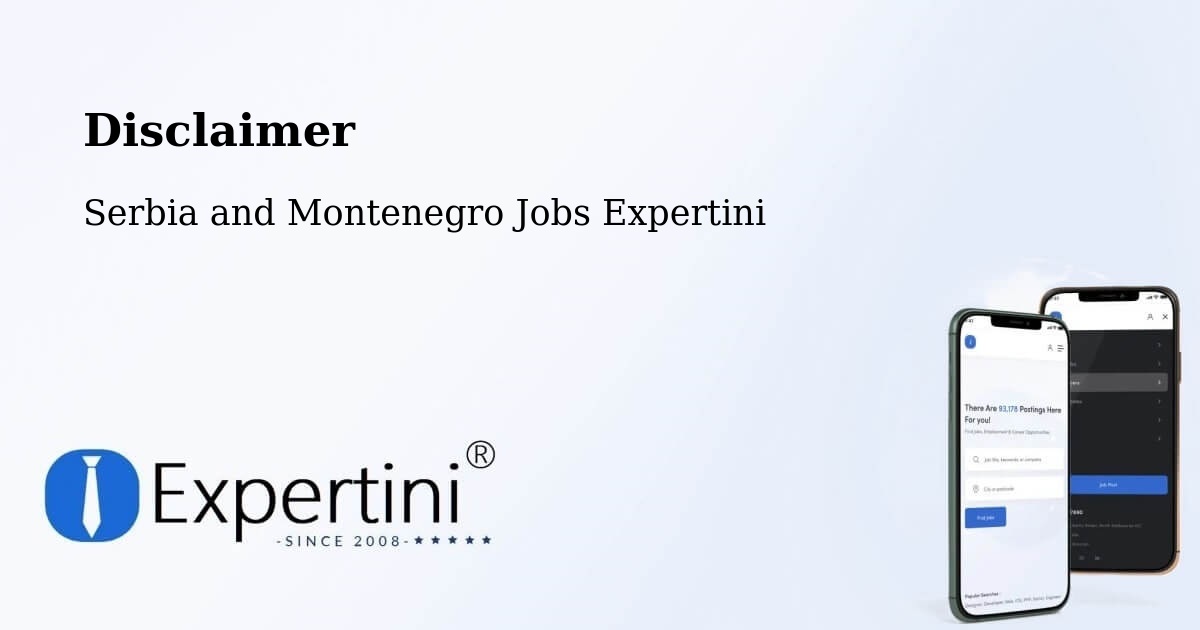 Disclaimer – Toronto - Serbia and Montenegro Jobs Expertini