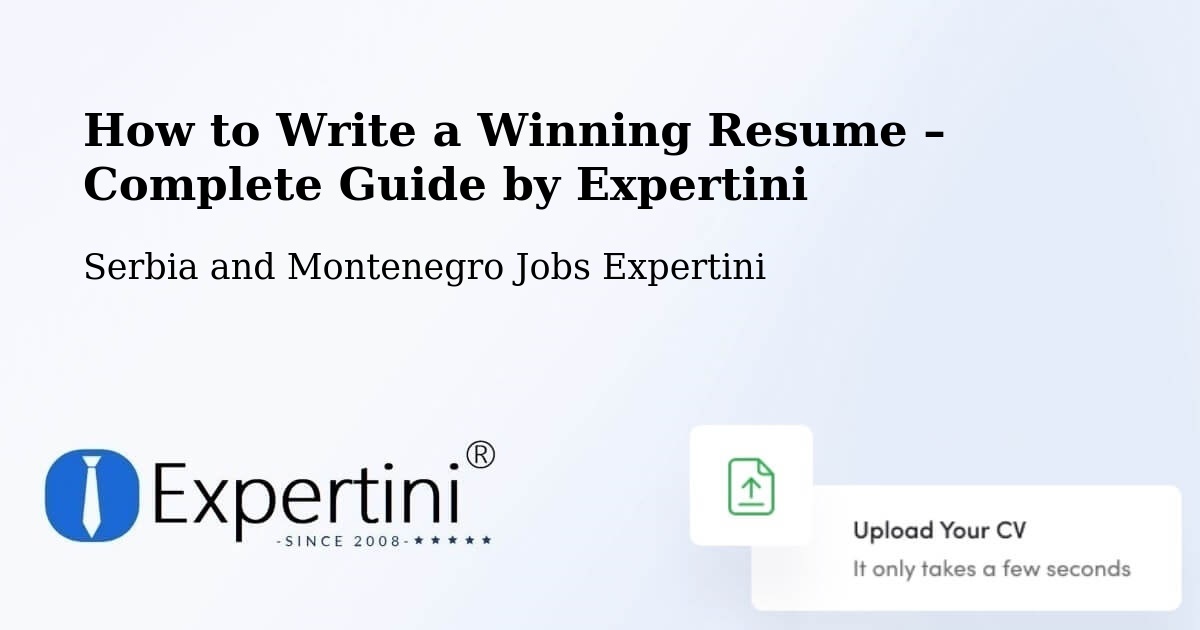 Resume Writing Guide for Job Seekers – Toronto - Toronto, Serbia and Montenegro Jobs Expertini